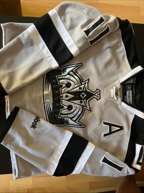 Reebok Los Angeles Kings Silver Black Alternate Hockey Jersey